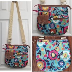 Lily Bloom Crossbody Summer Bag Light Blue Pink